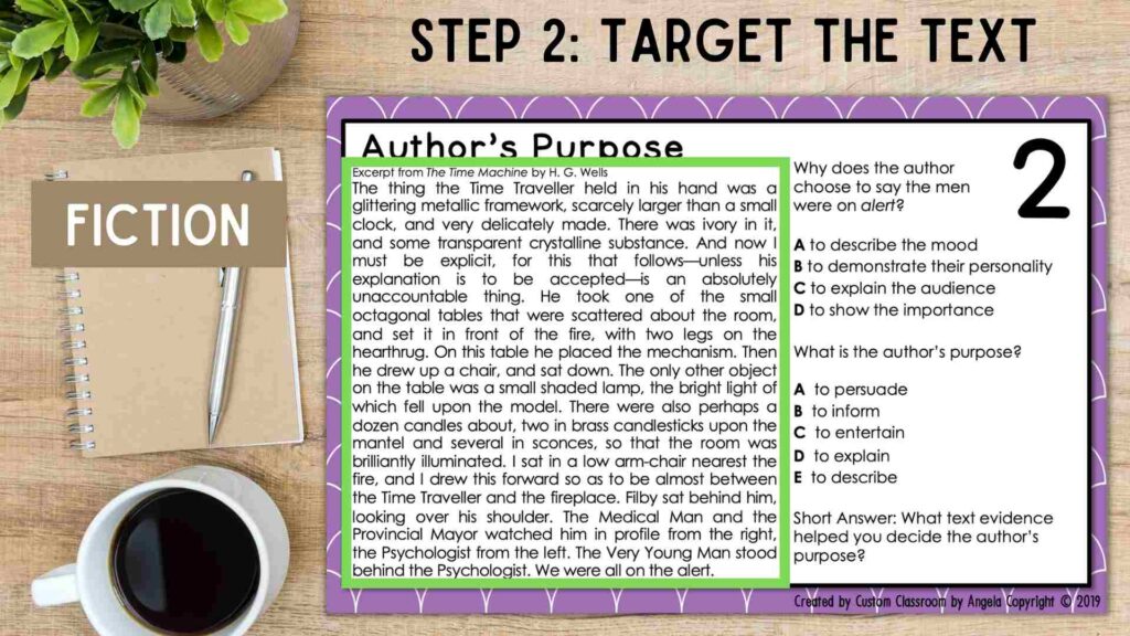 Step 2: target the text 
